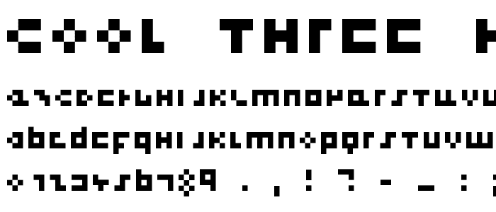 cool three pixels font